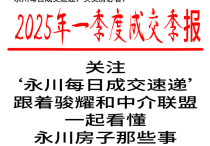 永川房产中介联盟 2025 年一季度成交季报